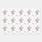 Feuille De Papier Cadeau Aquarelles pour la fête du thé de mariage (Devant)