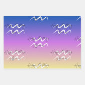 Feuille De Papier Cadeau Aquarius Colorstrolgie Anniversaire (Devant 3)