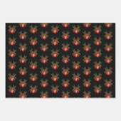 Feuille De Papier Cadeau Araignée en vapeur noire (Devant 2)