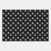 Feuille De Papier Cadeau Araignée noire mignonne d'Halloween (Devant)