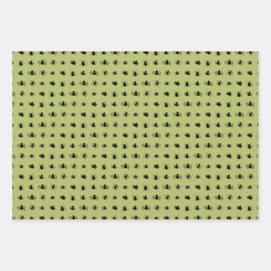 Feuille De Papier Cadeau Araignées à la parade (Devant 2)