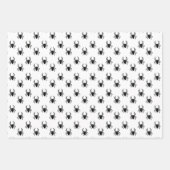 Feuille De Papier Cadeau Araignées mignonnes d'Halloween (Devant)