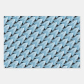 Feuille De Papier Cadeau Arbre blanc brillant hiver (Devant)