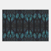 Feuille De Papier Cadeau Arbre bleu de vie (Devant 3)