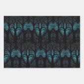 Feuille De Papier Cadeau Arbre bleu de vie (Devant 2)