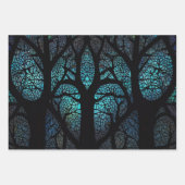 Feuille De Papier Cadeau Arbre bleu de vie (Devant)