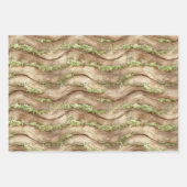 Feuille De Papier Cadeau Arbre Brun Vert (Devant)