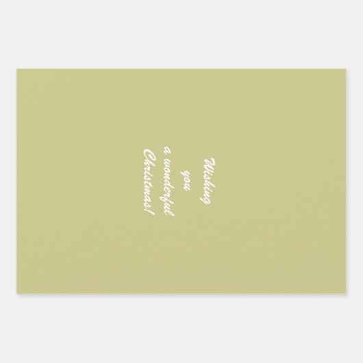 Feuille De Papier Cadeau Arbre de Noël (Devant 2)