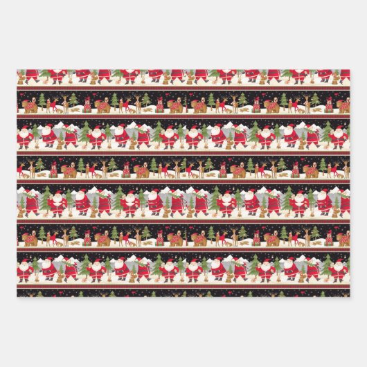 Feuille De Papier Cadeau Arbre de Noël (Devant 2)