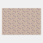 Feuille De Papier Cadeau Arbre de Noël à l'aquarelle mignon sur Kraft (Devant 3)