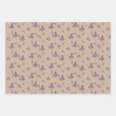 Feuille De Papier Cadeau Arbre de Noël à l'aquarelle mignon sur Kraft (Devant 2)