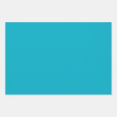 Feuille De Papier Cadeau Arbre de Noël blanc Aqua Bleu Éperche (Devant 2)