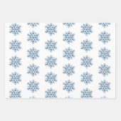 Feuille De Papier Cadeau Arbre de Noël blanc bleu (Devant 2)