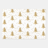 Feuille De Papier Cadeau Arbre de Noël en or blanc éclaboussure (Devant)