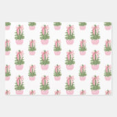 Feuille De Papier Cadeau Arbre de Noël en pot rose (Devant 2)