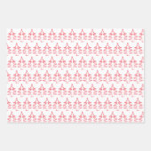 Feuille De Papier Cadeau Arbre De Noël En Rouge, Bleu, Vert (Devant)