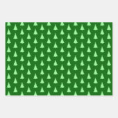 Feuille De Papier Cadeau Arbre de Noël en vert (Devant 2)
