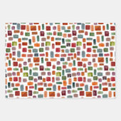 Feuille De Papier Cadeau Arbre de Noël et présents (Devant)