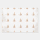 Feuille De Papier Cadeau Arbre de Noël Gold (Devant 3)