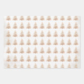 Feuille De Papier Cadeau Arbre de Noël Gold (Devant 2)