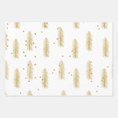 Feuille De Papier Cadeau Arbre de Noël Gold (Devant 3)