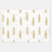 Feuille De Papier Cadeau Arbre de Noël Gold (Devant 2)