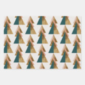 Feuille De Papier Cadeau Arbre de Noël minimal (Devant)