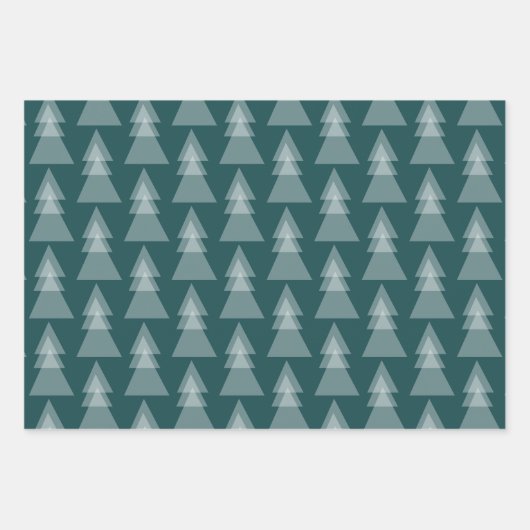 Feuille De Papier Cadeau Arbre de Noël minimal (Devant 2)