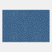 Feuille De Papier Cadeau Arbre de Noël Motif bleu blanc (Devant 3)