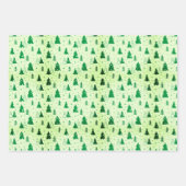 Feuille De Papier Cadeau Arbre de Noël Pastel Bébé Bleu rose Vert élégant (Devant 3)
