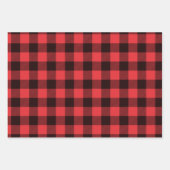 Feuille De Papier Cadeau Arbre de Noël Red Green Buffalo (Devant 2)