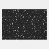 Feuille De Papier Cadeau Arbre de Noël rose et noir (Devant 2)