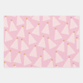 Feuille De Papier Cadeau Arbre de Noël rose Motif (Devant 3)