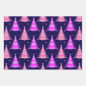 Feuille De Papier Cadeau Arbre de Noël rose Motif (Devant)