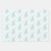 Feuille De Papier Cadeau Arbre de Noël rose pâle (Devant)