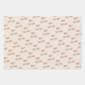 Feuille De Papier Cadeau Arbre de Noël rouge et vert plaid (Devant 3)