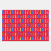 Feuille De Papier Cadeau Arbre de Noël rouge Pop Art (Devant 2)