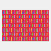 Feuille De Papier Cadeau Arbre de Noël rouge Pop Art (Devant)