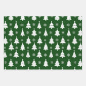 Feuille De Papier Cadeau Arbre de Noël rouge, vert et or d'hiver Motif (Devant 3)