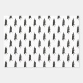 Feuille De Papier Cadeau Arbre de Noël Rustique Flannel (Devant 2)