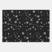 Feuille De Papier Cadeau Arbre de Noël rustique flocon de Noël vacances de (Devant)