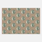Feuille De Papier Cadeau Arbre de Noël rustique Kraft Vintage (Devant)