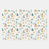 Feuille De Papier Cadeau arbre de Noël scandinave (Devant 2)