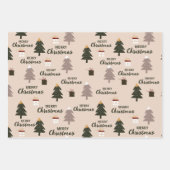 Feuille De Papier Cadeau arbre de Noël scandinave (Devant)