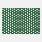 Feuille De Papier Cadeau Arbre de Noël vert/blanc Motif emblématique (Devant 3)