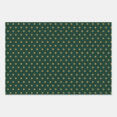 Feuille De Papier Cadeau Arbre de Noël vert minimal (Devant 3)