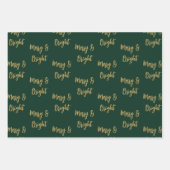 Feuille De Papier Cadeau Arbre de Noël vert minimal (Devant 2)