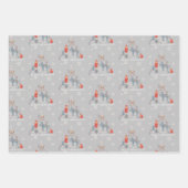 Feuille De Papier Cadeau Arbre de rennes scandinave Flore Animal Flocon de  (Devant 2)