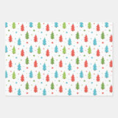 Feuille De Papier Cadeau Arbre et cadeaux Whimsical Motifs de Noël (Devant 3)