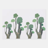 Feuille De Papier Cadeau Arbre vert minimaliste (Devant)